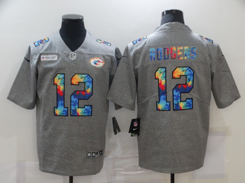 Men's Green Bay Packers #12 Aaron Rodgers Grey NFL 2020 Crucial Catch Limited Stitched Jersey Men's Green Bay Packers #12 Aaron Rodgers Grey NFL 2020 Crucial Catch Limited Stitched Jersey